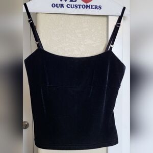 Elegant Black Velvet Women's Top
